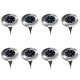 thumbnail image 1 of 12 luces solares para jardín al aire libre, focos empotrados blancos en el suelo, luz solar enterrada impermeable, caminos, escaleras, paisajes, caminos, macizos de flores, 1 of 5