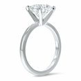 thumbnail image 5 of HeartsAndYou 1.2ct Engagement Ring for Women Round Cut Moissanite 4 Prong Solitaire 18k White Gold Over Silver, 5 of 7