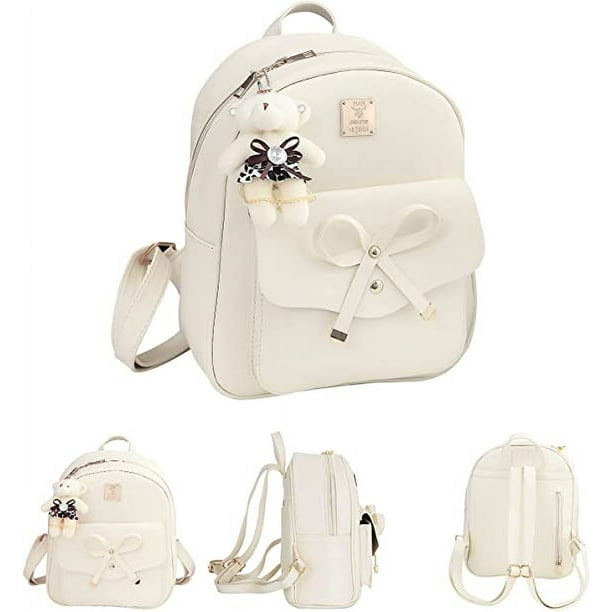 Mini Leather Backpack Purse 3-Pieces Fashion Bowknot Zipper  display picture 1
