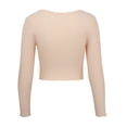 thumbnail image 7 of Olyvenn Solid Color Pullover Crewneck Sweatshirts Oversized T Shirts Long Sleeve Shirts Teen Girls Trendy Clothing Dressy Tops Womens Fall Fashion 2023 Gifts for Women Khaki 4, 7 of 7