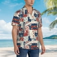 thumbnail image 3 of Pofeuu Marine Sailing Print Hawaiian Shirt for Men Sleeves Casual Button Down Summer Beach Dress Shirts T-Shirts,X-Large, 3 of 7