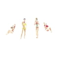 thumbnail image 4 of 4pcs 1:64 Figuras de escala con Bikini Figura Diseño de figuras Modelo para la estación de tren Mesa de arena Jardín de hadas, 4 of 9