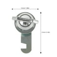 thumbnail image 2 of KAKOWELY Security Applications 2Pcs File Cabinet Replacement Lock Zinc Alloy Silver 5.50X3.50X3.00CM, 2 of 8