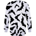 thumbnail image 3 of Chandail en Molleton Citrouille Chat pour Femmes Halloween Col Rond Chandail Manches Longues Hauts Décontractés Amples, 3 of 5