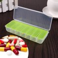 thumbnail image 4 of Estuches Grandes para Pastillas Caja Portátil para Medicamentos 7 Días Contenedor para Tabletas (Verde), 4 of 8