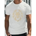 thumbnail image 6 of Vintage lion design Fitted Men's T-Shirt, Sweat-wicking and Freedom of Movement, 1 pc, 100% cotton T-shirt, 6 of 8
