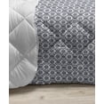 thumbnail image 3 of Muted Colors Down Alternative Comforter, Illustration of Flourishing Ornamental Motifs Greyscale Monochrome Art, Microfiber Quilt for All Season, 5 Sizes, Pale Grey White, by Ambesonne, 3 of 3