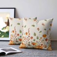thumbnail image 2 of Pillow Covers 26x26 Set of 2, Orange Green Fall Throw Pillow Covers Decorative Couch Cushion Cover, Pumpkins Botanical Thanksgiving Rustic Microfiber Soft Pillowcases for Bedroom Living Room Sofa, 2 of 9