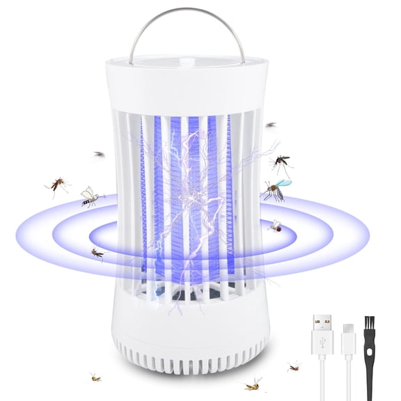 G · PEH 1 pack Portable USB Electronic Bug Zapper, Rechargeable Mosquito Killer Lamp for Outdoor Camping and Indoor Moth Trap