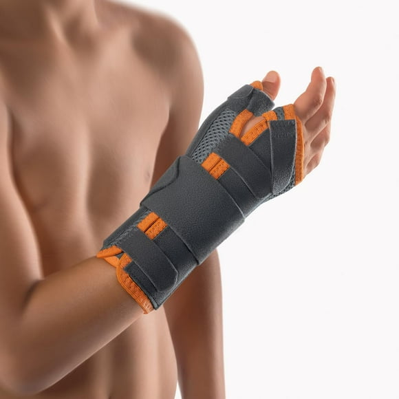Bort 112050 SellaTex® Wrist Spica and Thumb Fracture Splint Removable Thumb Carpal Tunnel, Wrist Fracture, Thumb Fracture, Wrist Thumb Pain, Day Night Splint Splint, Immobilzer (Blue, Kids, Left)