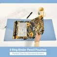thumbnail image 5 of Leopard with Leaf and Flower 2 Pack Pencil Pouch for 3 Ring Binder Smooth Zipper Folders with Pockets Clear Window Pencil Case, 5 of 6