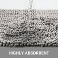 thumbnail image 3 of Tripumer U-Shaped Chenille Bathroom Rug  20 x 20 inch Ultra Soft Absorbent Machine WashDry Light Gray, 3 of 6