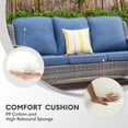 thumbnail image 4 of Vcatnet 5 Pieces Outdoor Patio Furniture All Weather Wicker Conversation Set with Swivel Rocking Chairs for Garden,Poolside,Denim Blue, 4 of 8