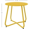 thumbnail image 6 of Decksplore Outdoor Small Side Table, 18-inch Round End Table for Indoor Use, Waterproof Round Tables for Garden, Balcony, Yard (Yellow), 6 of 6