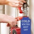 thumbnail image 3 of shiyou-Shut Off Valve Tag 15 Pack Yellow Gas Shut Off Blue Water Shut Off Red Hot Water Shut Off Tags - Plastic Valve Identifier Tag Plumbing Identification Pipe Tags for Rental Realtor 3 x 5 Inch, 3 of 4
