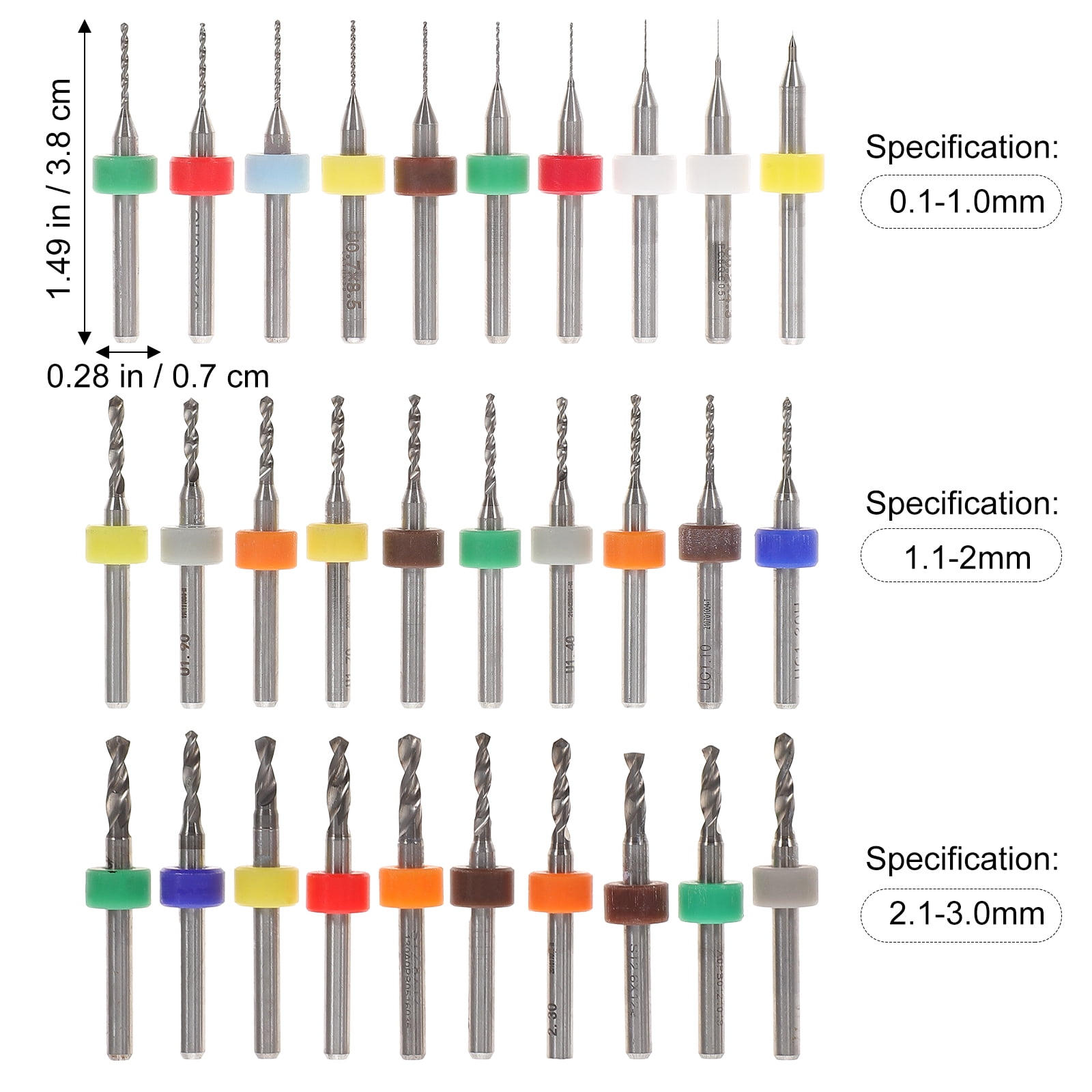 ifundom 30pcs Drill Bit Set Jewelry Drill Small Drill Bit Set for Circuit Board Jewelry Engraving