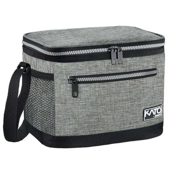 Tirrinia Insulated Lunch Bag for Women Men, Leakproof Thermal Reusable Lunch Box for Adult, Kids, Lunch Cooler Tote for Office Work, School, Medium, Light Grey