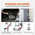 thumbnail image 6 of Aluminum Folding Hand Truck Dolly 176 lbs Capacity Heavy Duty Luggage Trolley Cart with Telescoping Handle PP TPR Wheels for Home Office Shopping Travel, 6 of 6