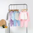thumbnail image 4 of CPNG Boys Girls Loungewear Sleepwear Underwear 2 Pcs Set Color Blocked Long Sleeve Crewneck Pullover Top and Pants Set, 4 of 4