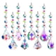 thumbnail image 1 of Atrapasueños de cristal, paquete de 8 prismas decorativos colgantes para el hogar, la oficina y el jardín", 1 of 5