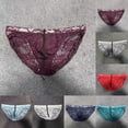 thumbnail image 6 of Men Sexy Briefs Lace Underwear Sheer See Through Pouch Panties Hollow Out Brief, 6 of 10
