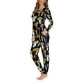 thumbnail image 2 of Renewold Wild Mushrooms Print Nightwear Essentials Women's Cozy Snug-Fit Fabric Pajama Set Long Sleeve Tee Pajamas Tops and Pants Casual Daily Life Loungewear Size 3XL, 2 of 5
