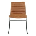 thumbnail image 3 of OSP Home Furnishings Halo Stacking Chair in Sand Faux Leather with Black Base 2/CTN, 3 of 9