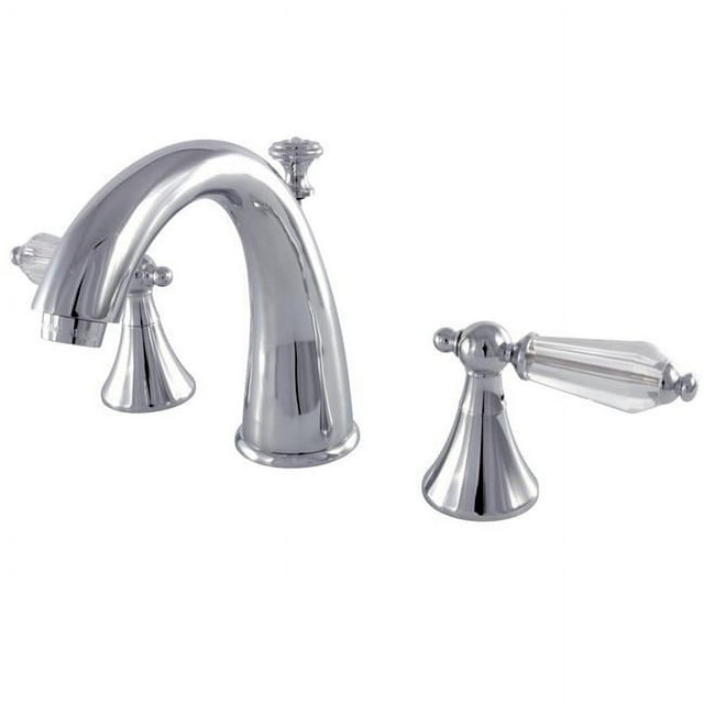 Kingston Brass KS2971WLL Robinet de Lavabo à Large Diffusion avec Poignée en Cristal, Chrome