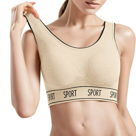 Xiaoxatg Womens  Sports Bra Longline Wirefree Padded With Medium Support Yoga Bras Gym Running Workout Tank Tops Bra Strapless Bra