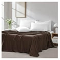 thumbnail image 2 of 2-Pack Full Size Flat Sheets Only, Premium Brown Bedsheets, 80" x 94" Full Size Top Sheet Stays Tucked on Deep Mattresses, Flat Sheet Set of 2, Chocolate Brown, 2 of 5