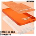 thumbnail image 5 of for Samsung Galaxy A35 5G Phone Case Liquid Silicone, Neon Bright Solid Color, Thin Slim Soft Rubber Gel Matte TPU Plain Simple Cover for Women Girl Cute, Neon Orange, 5 of 14
