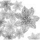 thumbnail image 1 of 36 Uds flores de Navidad flores artificiales de Navidad con purpurina, adorno de árbol de Navidad de 8/10 / 15cm adorno de decoración de flores de Navidad Adepaton LKX-1930, 1 of 9