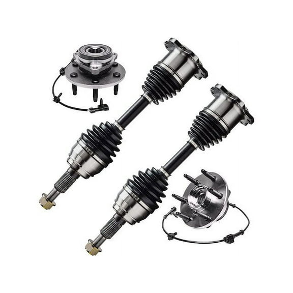 Front Axle and Wheel Hub Assembly Kit - Compatible with 1999 - 2006 Chevy Silverado 1500 2000 2001 2002 2003 2004 2005