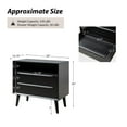 thumbnail image 2 of Tina's Home 26" Black End Table with 2 Drawers, Built-In Charging Station & USB Ports, Modern Living Room Side Table with Open Shelf, 2 of 5