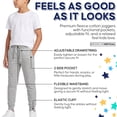 thumbnail image 6 of BROOKLYN VERTICAL 2-Pack Boys Fleece Cotton Joggers Pant|Soft Comfortable Cotton,Drawstring Pull,Pockets| Small-XL, 6 of 7