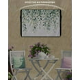 thumbnail image 6 of Outdoor TV Cover 70 to 75 Inch Weatherproof, Sage Green Leaves Print Waterproof TV Screen Protector for Outside Decor with Zipper and Pocket 68"L x 42"H , Eucalyptus Leaves, 6 of 7
