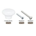 thumbnail image 3 of 38x28mm Ceramic Drawer Knobs, 10 Pack Mushroom Shape Door Pull Handles White, 3 of 6