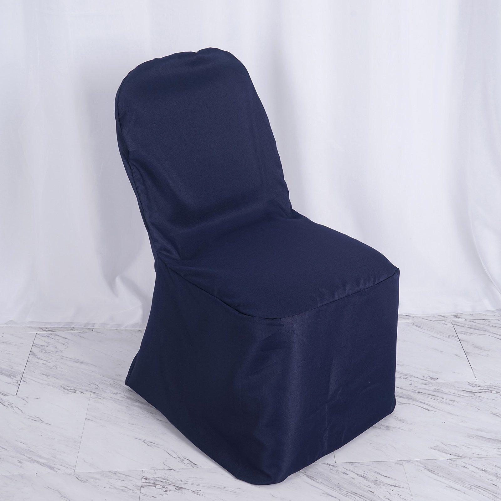 Efavormart Round Top Polyester Banquet Chair Covers Linen Dinning Chair
