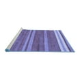 thumbnail image 2 of Ahgly Company Machine Washable Indoor Round Abstract Blue Modern Area Rugs, 6' Round, 2 of 4