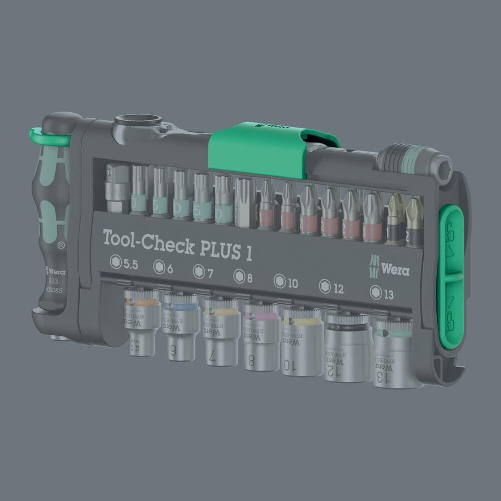 Wera Tools Chrome-Vanadium Tool-Check Plus Imperial 1 Set, 39 Pieces