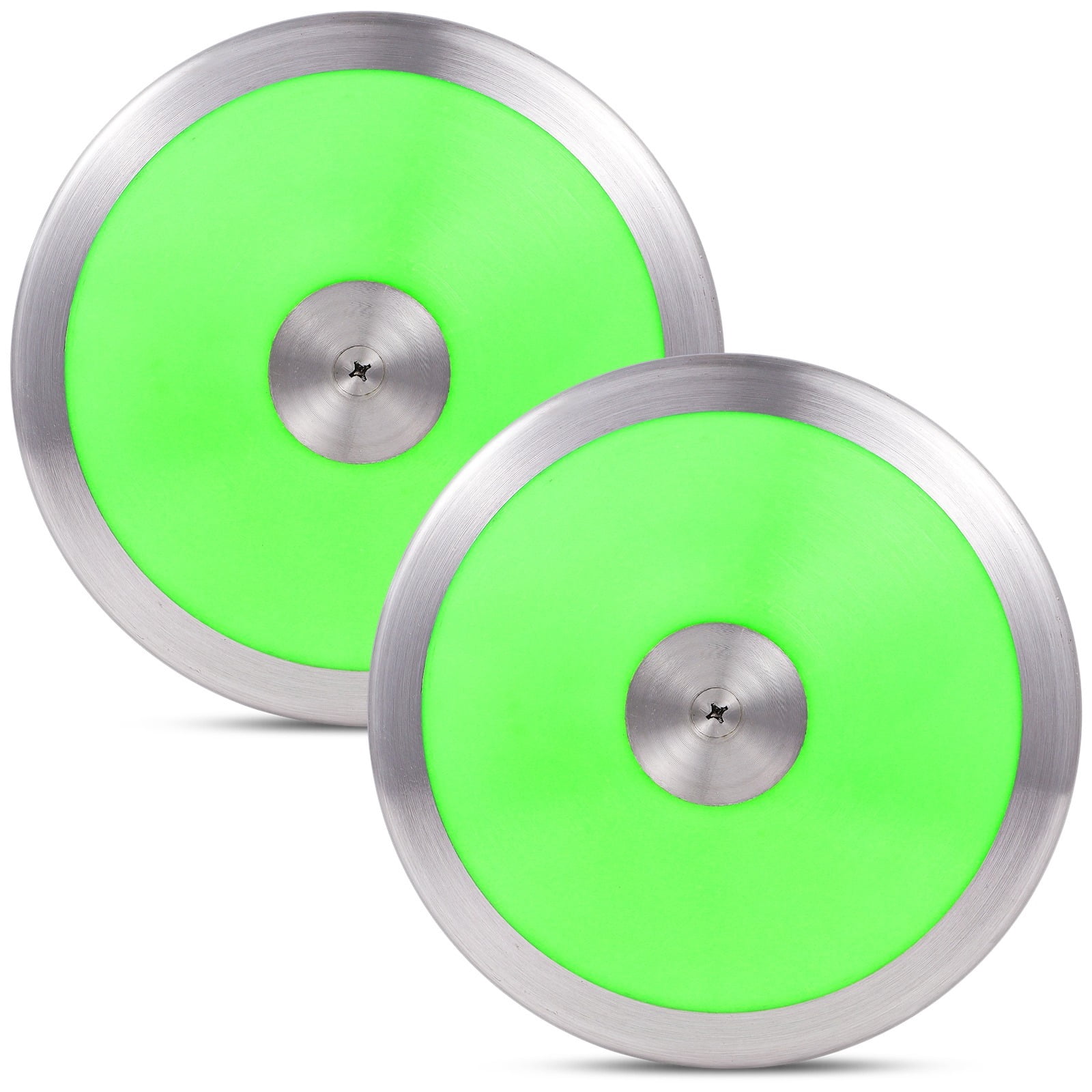 2 PCS 1.6 Kg Sports Training Discus, Track and Field Discus for High School Boys Girls, Reliable Nylon-Iron Built, Easy-to-Grip Anti-Slip Polished Finish, Sports Practice Discus