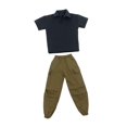 thumbnail image 4 of Ropa en miniatura perfke camiseta de Manga Corta y pantalones 1/6 para figura de 12 Gris oscuro, 4 of 9