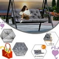 thumbnail image 6 of XXLYY Porch Swing Cushions, Waterproof Swing Replacement Cushions with Backrest and Ties, Garden Bench Seat Cushion, Outdoor Porch Patio Swing Non-Slip Chairs Pad, 6 of 8