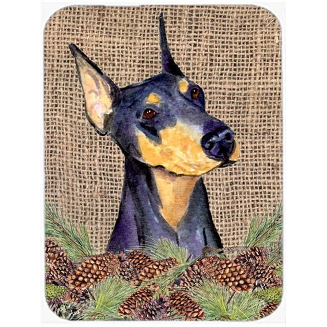 Carolines Treasures SS4085LCB Doberman Glass Cutting Board - Large
