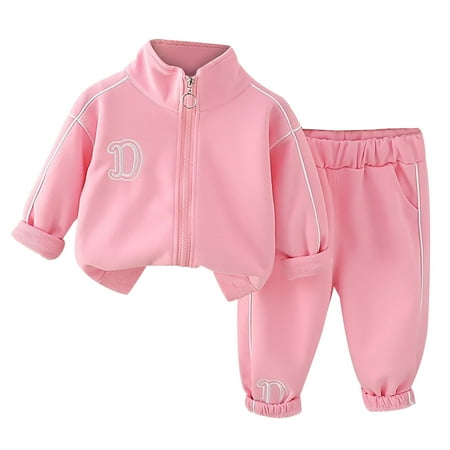 

Hpgjzj Baby Outfits for Boys Newborn Boy Outfits Fall Spring Boys and Girls Full Zipper Jacket and Pant Sweatsuits