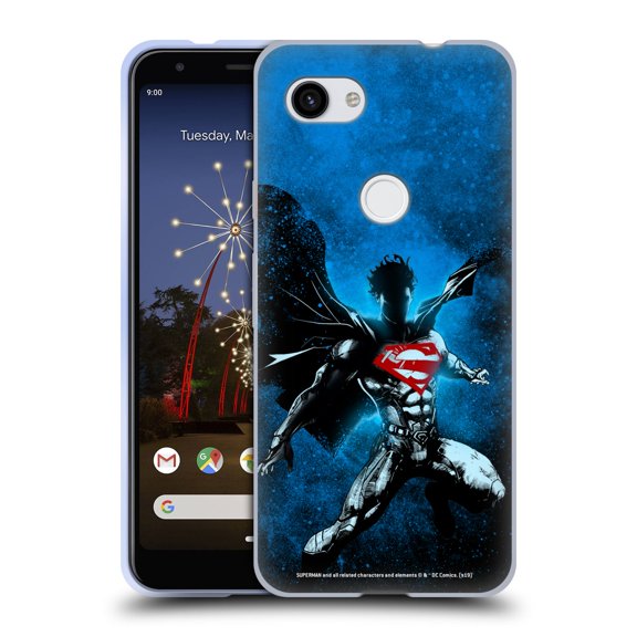 Head Case Designs Officially Licensed Superman DC Comics 80th Anniversary Splatter Soft Gel Case Compatible with Google Pixel 3a