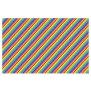 Way To Celebrate Rectangular Plastic Table Cover, 54 x 84 in, Multicolor Rainbow Striped, 1 Count