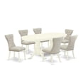 thumbnail image 2 of East West Furniture Dining Room Set Linen White, VAGA7-LWH-35, 2 of 6