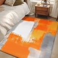thumbnail image 5 of Orange Gray Area&nbsp;Rug 4x6ft Graffiti Art Geometric Mottled Texture Abstract Non-Slip&nbsp;Washable Square&nbsp;Rugs Soft Felt Indoor Floor Mat for Bedroom Kitchen Living Room Bathroom, 5 of 9