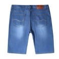 thumbnail image 6 of Jean Shorts Men Plus Size Loose Fit Stretch Straight Leg Denim Bermuda Shorts with Pockets Knee Length Summer Casual Denim Shorts Men, 6 of 9